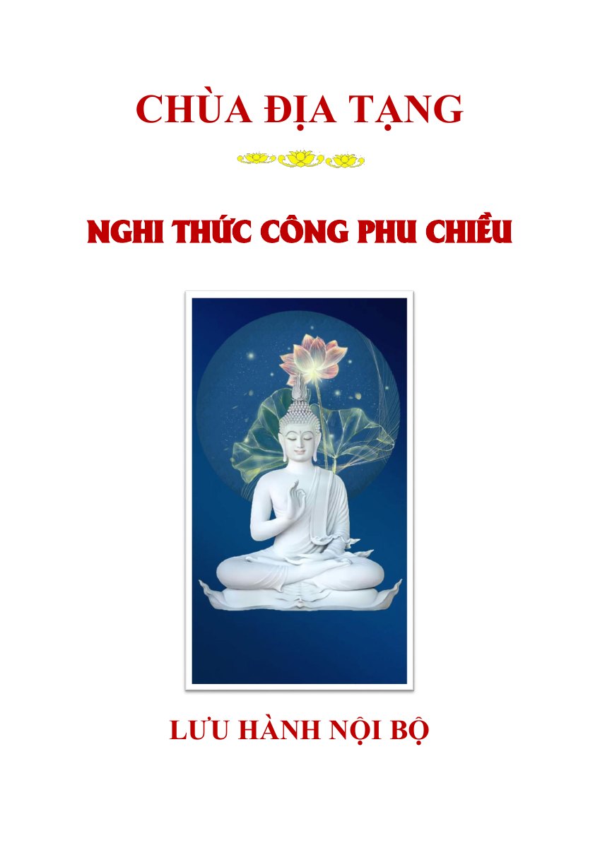 Bìa Nghi Thức Công Phu Chiều – Chùa Địa Tạng