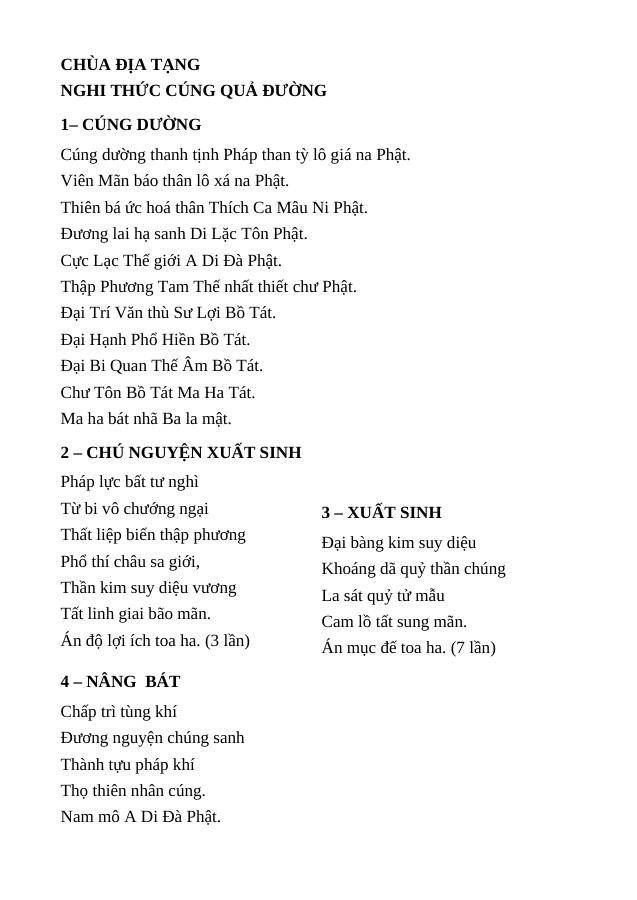 Bìa Nghi Thức Cúng Quá Đường