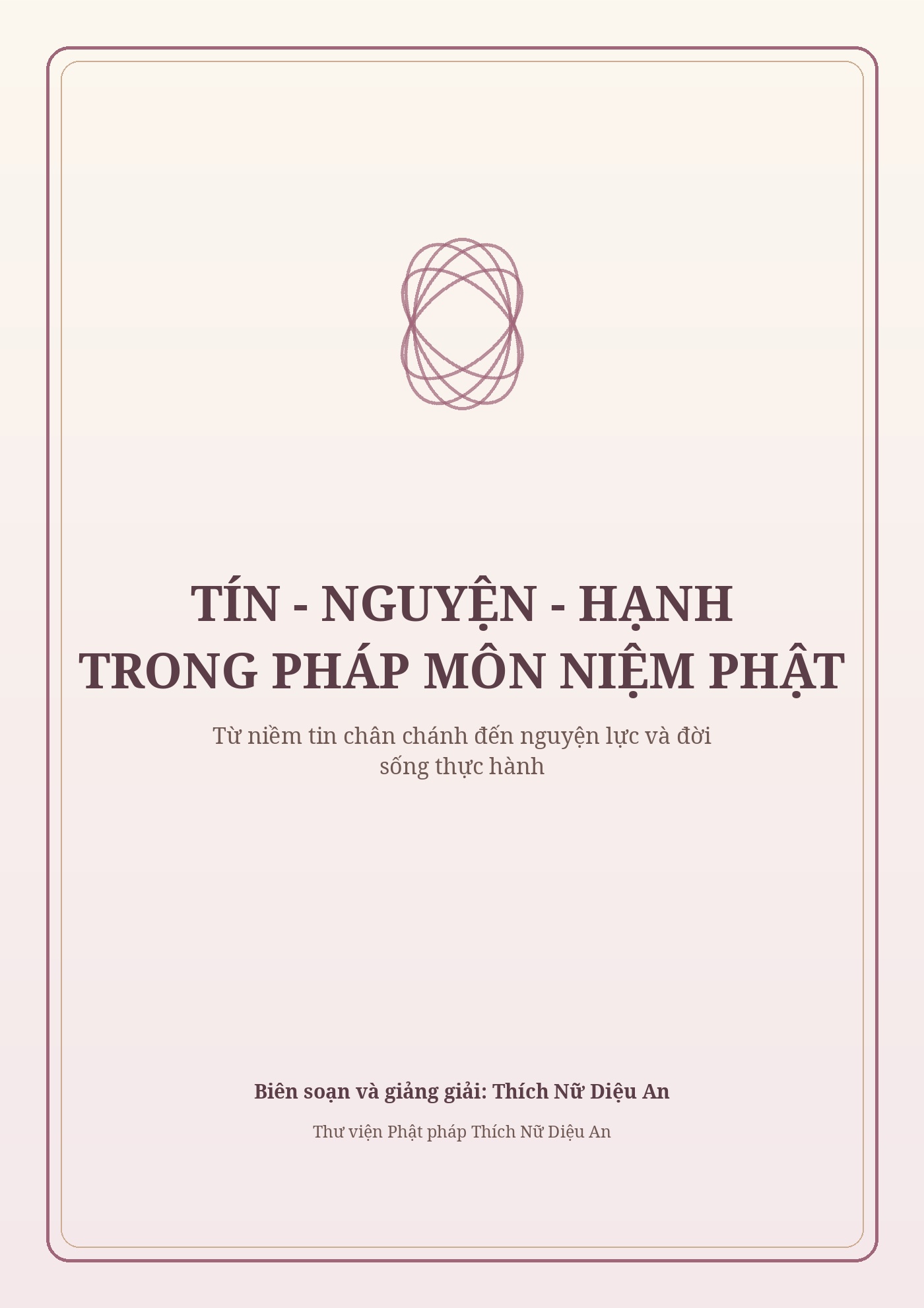 Bìa Tín – Nguyện – Hạnh trong pháp môn Niệm Phật